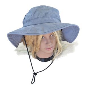 Mission Cooling Boonie Hat Gray Perforated Breathable Hiking Hat UNISEX OSFM